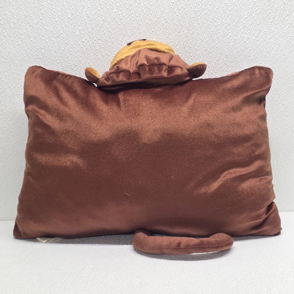 Pier 1 Imports Pillow Pet Brown Monkey Velour Plush Pillow - Picture 7 of 16